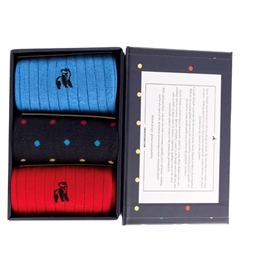 Swole Panda Sock Gift Box 3P - Blue Spot