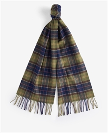 Barbour USC0001 Tartan Lambswool Scarf - Green Navy