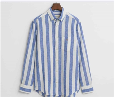 Gant Regular Cotton Linen Bold Stripe Shirt