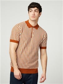 Ben Sherman All Over Diamond Textured Polo