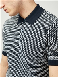 Ben Sherman Bicoloured Textured Polo