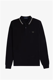 Fred Perry M3636 LS Twin Tipped Shirt - Black