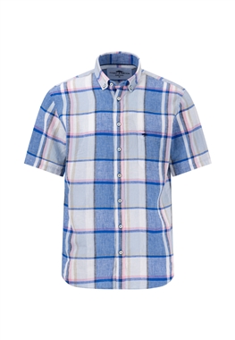 Fynch Hatton Colourful Linen Check Shirt