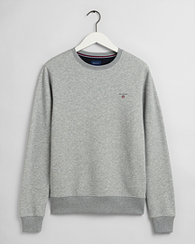 Gant Original Crew Neck Sweatshirt Grey Melange